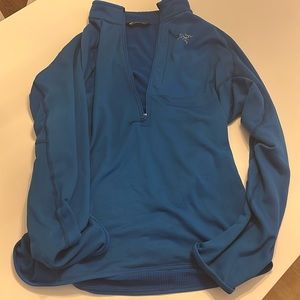 Blue Arc Teryx half zip grid fleece